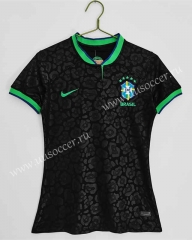 2022-23   Brazil 2nd Away Black Female Thailand Soccer Jersey-c1046