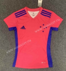 22-23 Cruzeiro October Special Edition Pink  Women Thailand Soccer Jersey AAA-c1046
