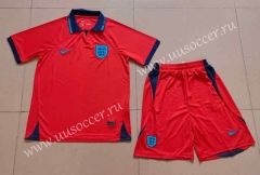 2022-23  England Away Red Soccer Uniform-718