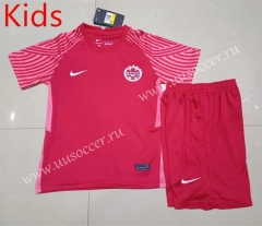 2022-23 Canada Home Red kids Soccer Uniform-507