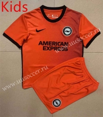 2022-23 Brighton & Hove Albion away Orange kids Soccer Uniform-AY