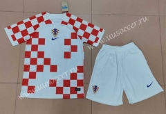 2022-23 World Cup  Croatia Home Red&White  Soccer Uniform-718