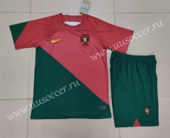 2022-23 Portugal Home Red&Green Soccer Uniform-718