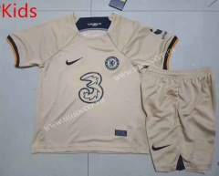 2022-23 Correct Version  Chelsea 2nd Away Yellow Kid/Youth Soccer Uniform-507