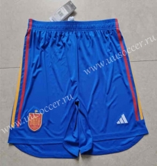 2022-23 Spain Away  Blue Thailand Soccer Shorts AAA