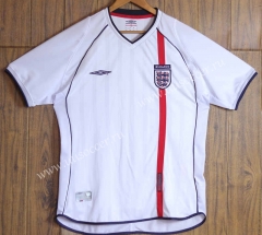 2002 Retro Version England Home White Thailand Soccer Jersey AAA-SL