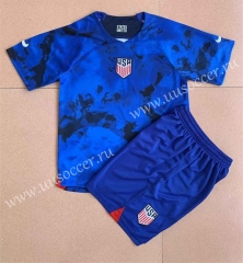 2022-23 USA Away Blue Soccer Uniform-AY