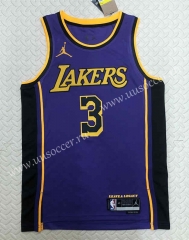 2022-23  NBA Lakers Purple #3 Jersey-311