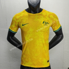 Player verison 2022-23 Australia Home Yellow Thailand Soccer Jersey