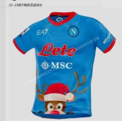 2022 -23 Christmas version Napoli Blue Thailand  Soccer Jersey