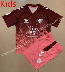 2022-23  SS Málaga CF Away  Red  kids Soccer Uniform-AY