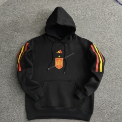 2022-23 Spain  Black  Thailand Tracksuit Top With Hat-CS