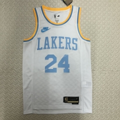2022-23  NBA Lakers White #24 Jersey-5825