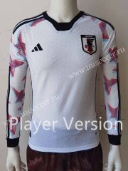 Player  Version 2022-23 Japan Away White LS Thailand Soccer Jersey AAA-807