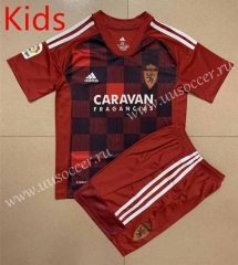 2022-23 Real Zaragoza 2nd Away Red kids Soccer Uniform-AY