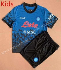 Halloween 2022-23  Napoli Royal Blue kids Soccer Uniform-AY
