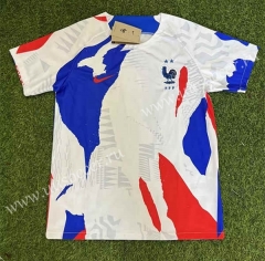22-23 France White Thailand Training Soccer Jersey-305