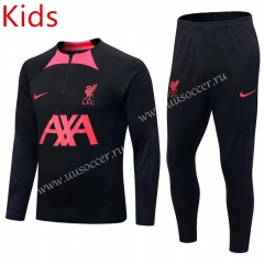 2022-23 liverpool Black Kids/Youth Soccer Tracksuit-815