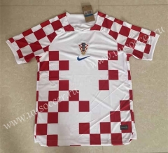 (s-4xl)2022-23 World Cup Croatia Home White &Red Thailand Soccer Jersey-818