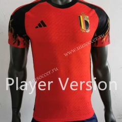 Player version 22-23 World Cup Belgium Home Red Soccer Thailand jersey-518