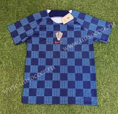 2022-23 Croatia Blue Thailand Soccer Training Jersey-305