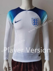 Player  Version England Home White LS Thailand Soccer Jersey AAA-807