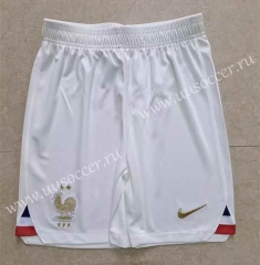 2022-23 France Home White Thailand Soccer Shorts