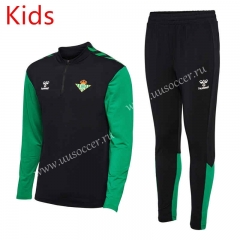 2022-23  Real Betis  Black Thailand Kids  Tracksuit Uniform-411