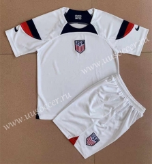 2022-23 USA Home White Soccer Uniform-AY