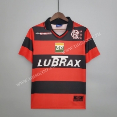 1999  Retro Version CR Flamengo Home Black & Red Thailand Soccer Jersey AAA