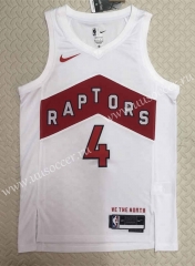 2023 NBA Toronto Raptors Thunder White  #4  Jersey-311