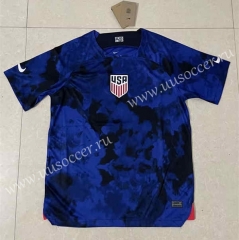 (s-4xl)2022-23 World Cup USA Away Blue Thailand Soccer Jersey-818
