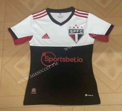2022-23 Sao Paulo Futebol 2nd Away Black& White Thailand Women Soccer Jersey AAA-708