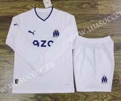 2022-23 Olympique de Marseille Home White Thailand LS Soccer Jersey AAA-709