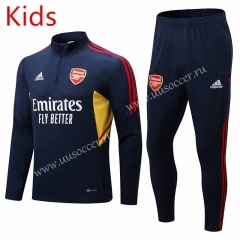 2022-23  Arsenal Royal Blue Kids/Youth Soccer Tracksuit-411