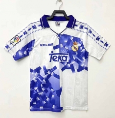 96-97 Retro Version   Real Madrid  Away Blue&White  Thailand Soccer Jersey AAA-811