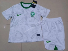 2022-23 Saudi Arabia  Home White kids Soccer Uniform