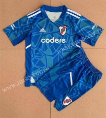 2022-23 River Plate Goalkeeper Blue Soccer Uniform-AY