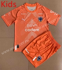 2022-23 Monterrey Goalkeeper Orange Soccer kids  Uniform-AY