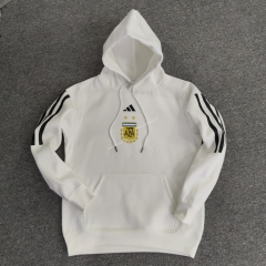 2022-23  Argentina White  Thailand Tracksuit Top With Hat-CS