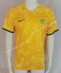 2022-23 Australia Home Yellow Thailand Soccer Jersey-503