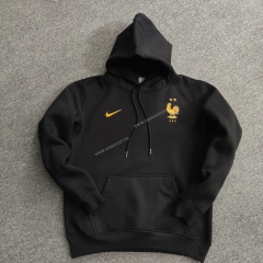 2022-23  France Black  Thailand Tracksuit Top With Hat-LH