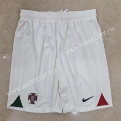 2022-23 Portugal Away White Thailand Soccer Shorts