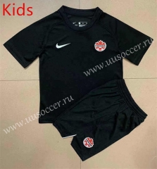 2022-23 Canada Away Black kids Soccer Uniform-AY
