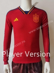 Player version 2022-23 Spain Home Red Thailand LS Soccer Jersey-807