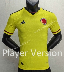 Player Version 2022-23   Colombia  Home Yellow  Thailand Soccer Jersey-518