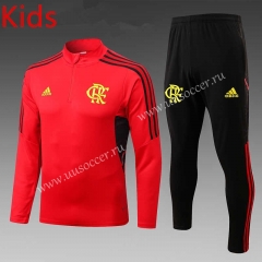 2022-23 Flamengo  Red Kids/Youth Tracksuit Unifom-815