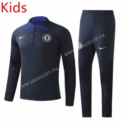 2022-23 Chelsea Blue Kids/Youth Soccer Tracksuit-GDP