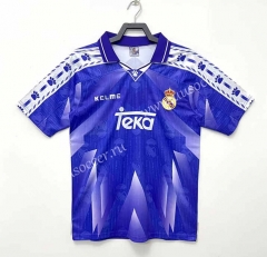 96-97 Retro Version   Real Madrid  Away Blue Thailand Soccer Jersey AAA-811