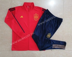 2022-23 Spain Red Thailand Soccer Jacket Uniform-815